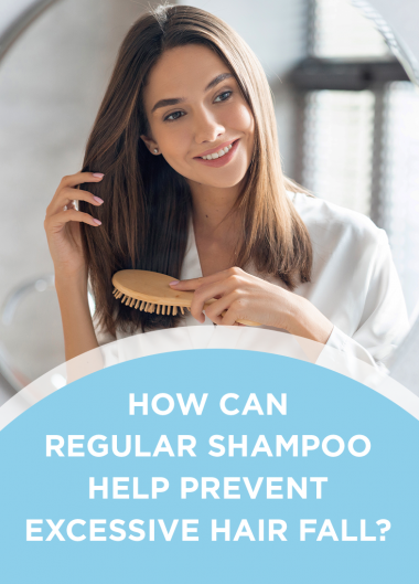 How can regular shampoo help prevent excessive hair fall?
